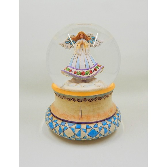 Jim Shore Angel On High Water Snow Globe 2007 Plays Angels We Have Heard On High - Picture 1 of 6
